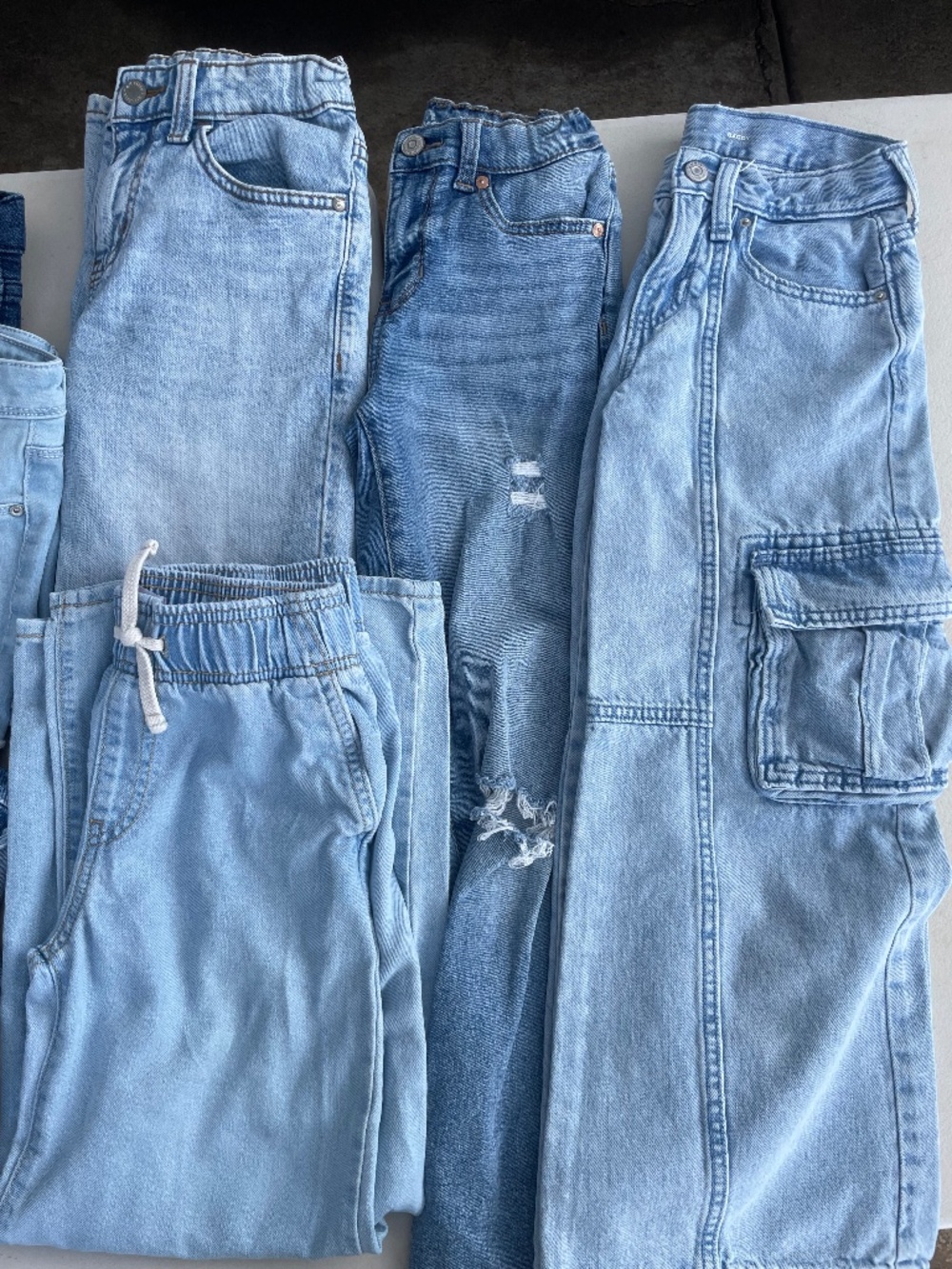 Girls bottoms pants and shorts jeans denim lot sz 8